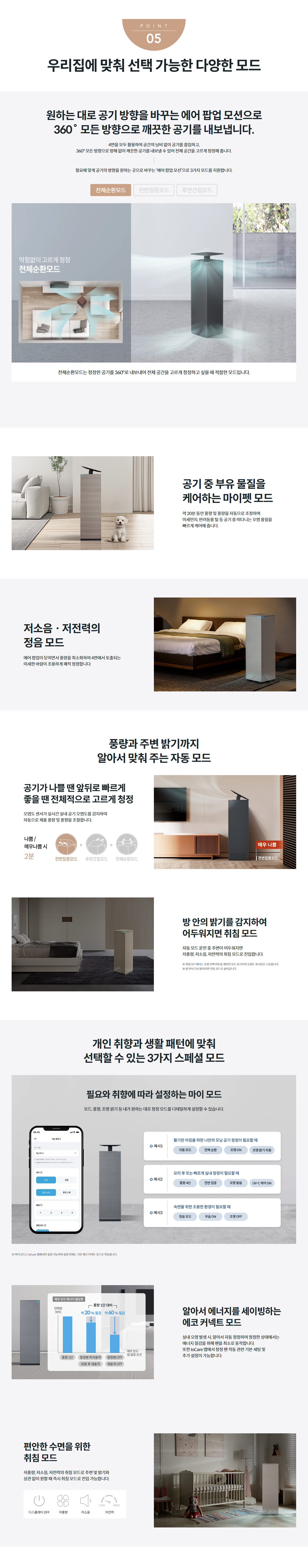 코웨이 노블 공기청정기2 (100㎡) AP-3024H 상세정보 3