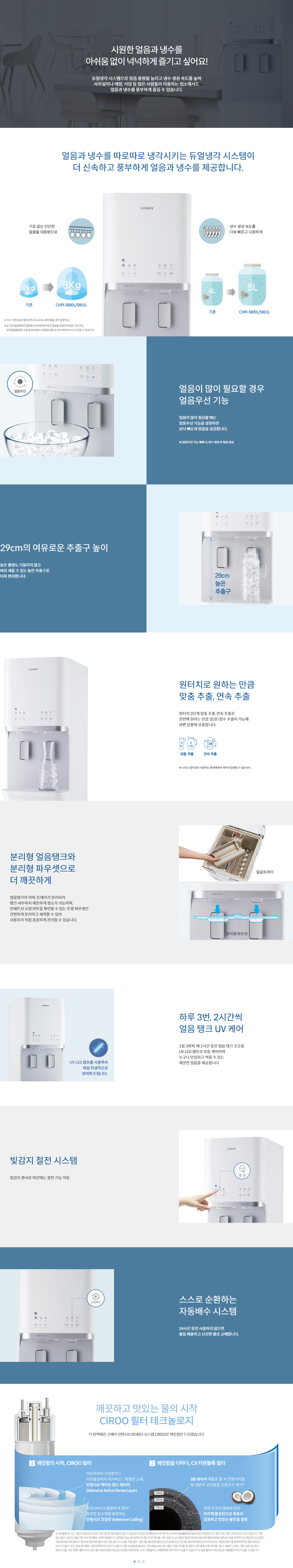 코웨이 CHPI-5801L 제품 상세 설명