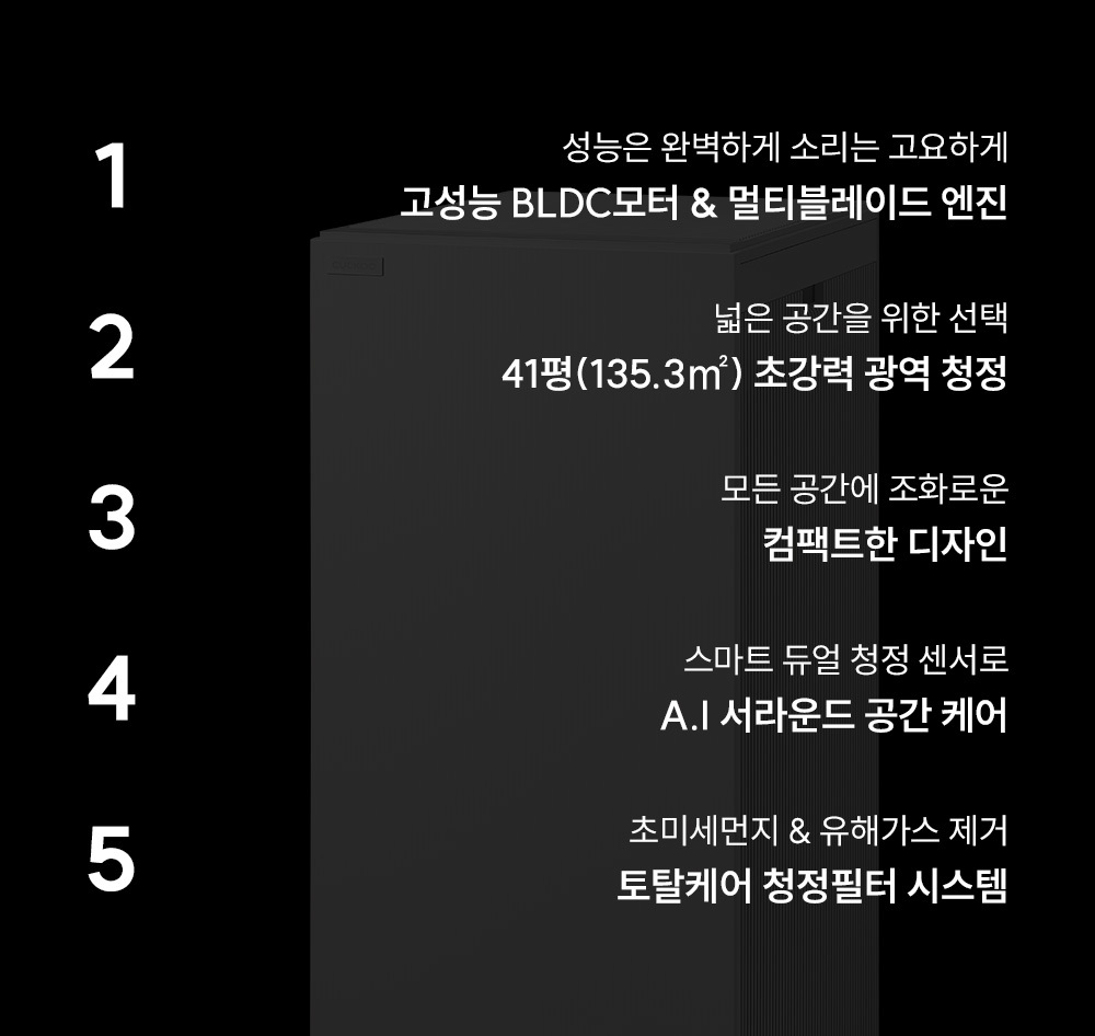 쿠쿠 대용량 공기청정기 AC-40AB10FNW 상세 이미지 3