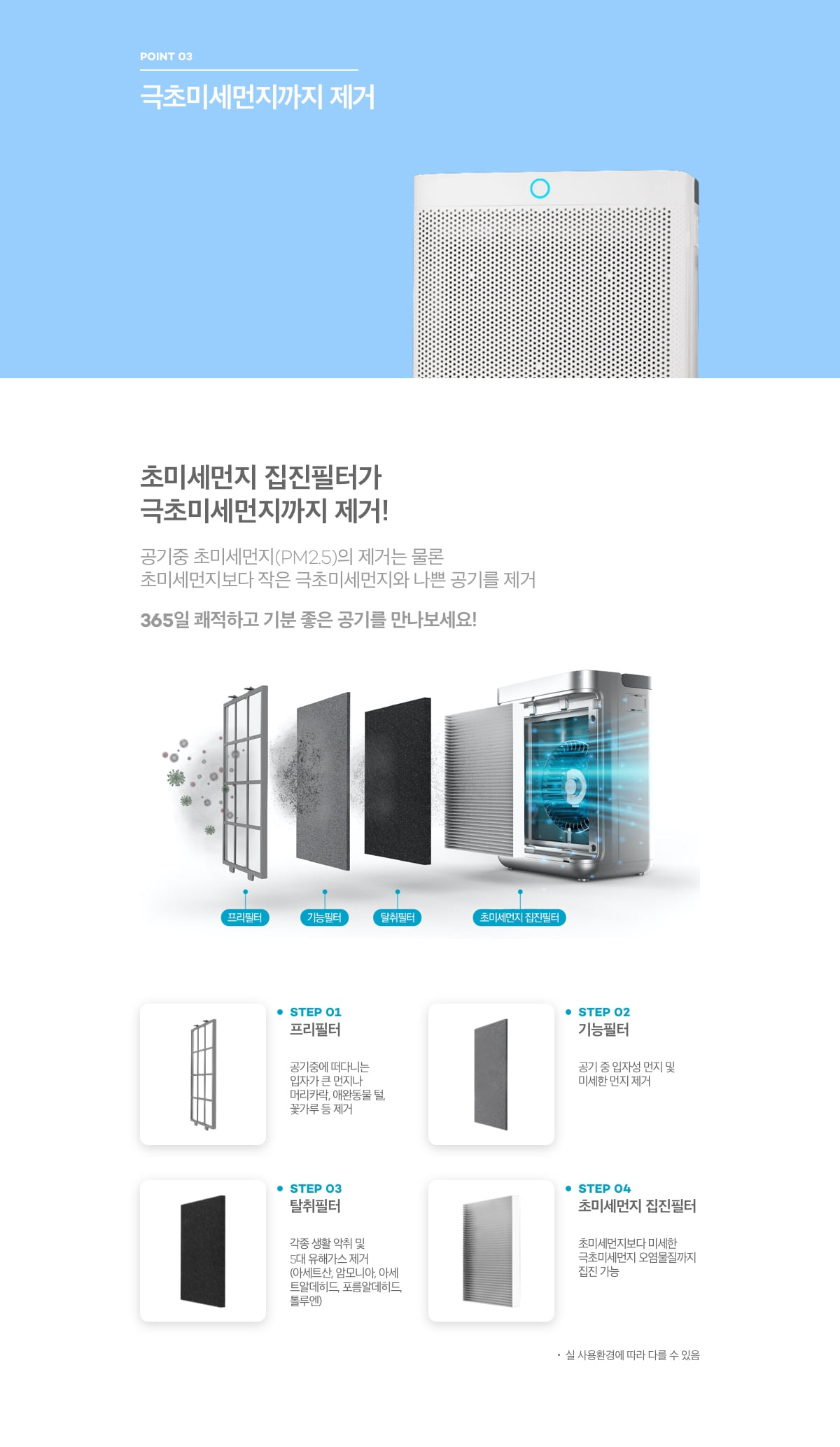 현대큐밍 더케어 큐브 공기청정기 11평형 상세 이미지 3