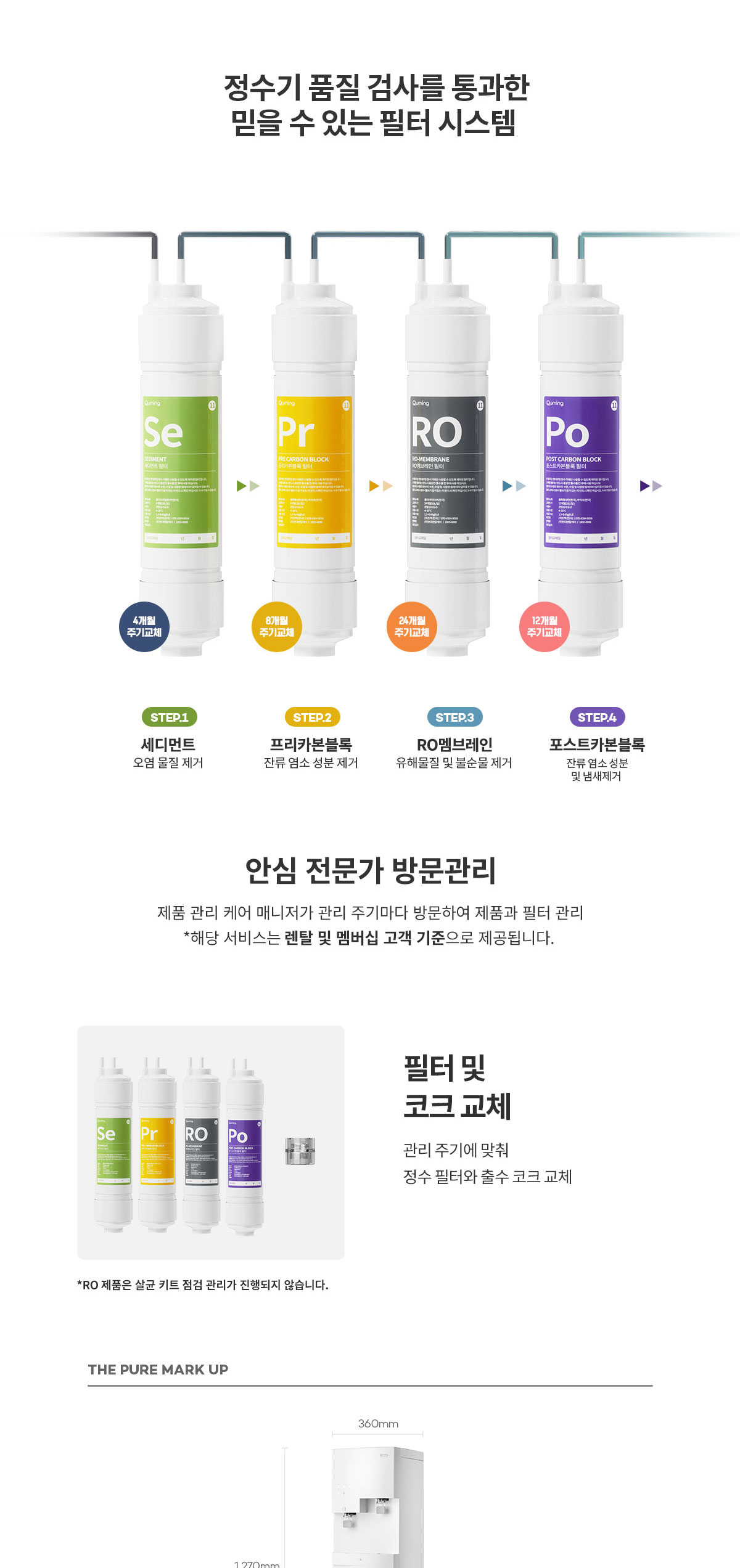 현대큐밍 더퓨어 마크업 RO 정수기 제품 상세 이미지 4