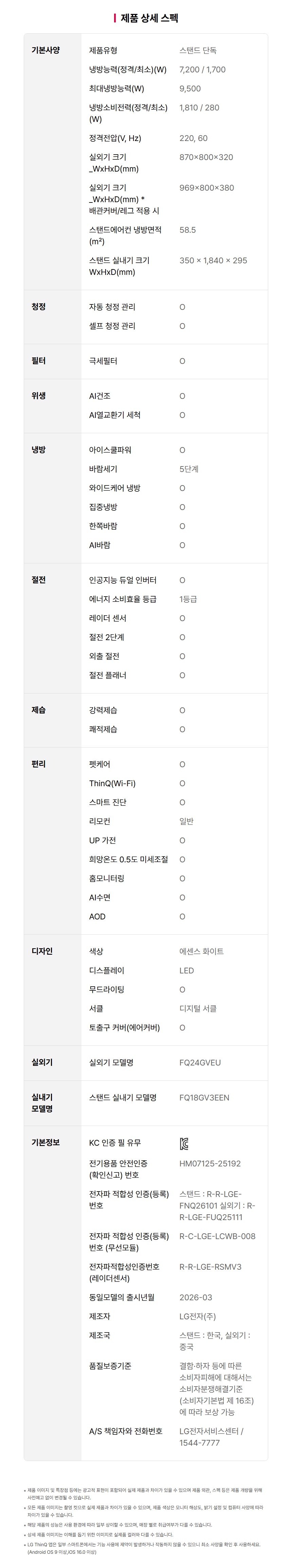 FQ18GV3EE1 공식 제품 제원 이미지 14