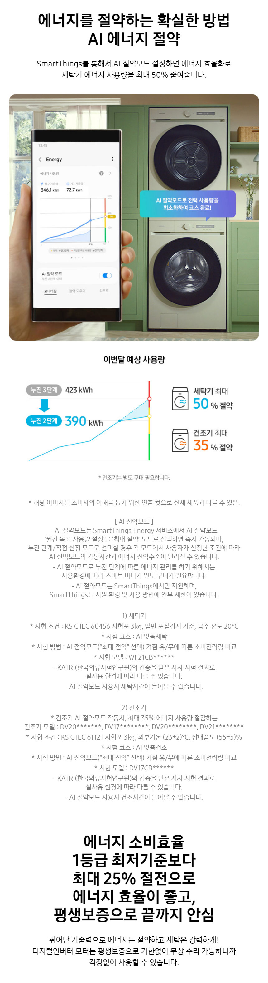 삼성전자 BESPOKE 그랑데 세탁기 AI 21kg 상세 이미지 3